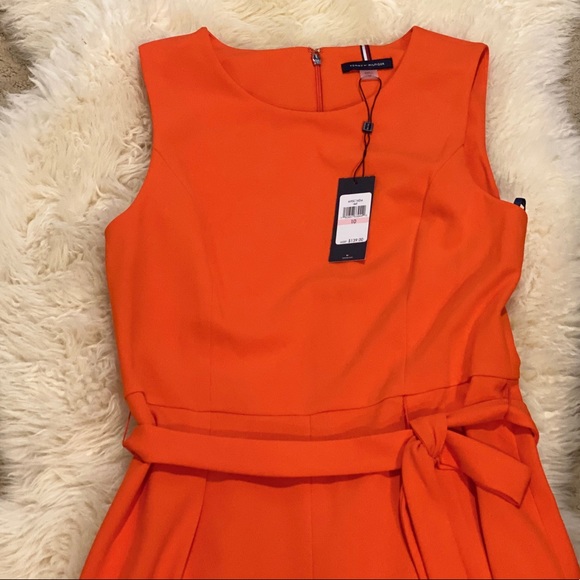 Tommy Hilfiger Orange Cropped Jumpsuit | 10 - Picture 3 of 9